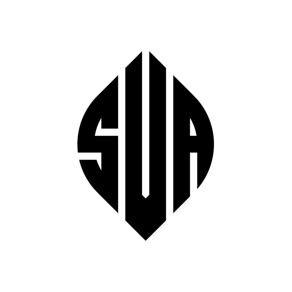 sva cirkel letter logo ontwerp met cirkel en ellipsvorm. sva ellipsletters met typografische stijl. de drie initialen vormen een cirkellogo. sva cirkel embleem abstracte monogram brief mark vector. vector