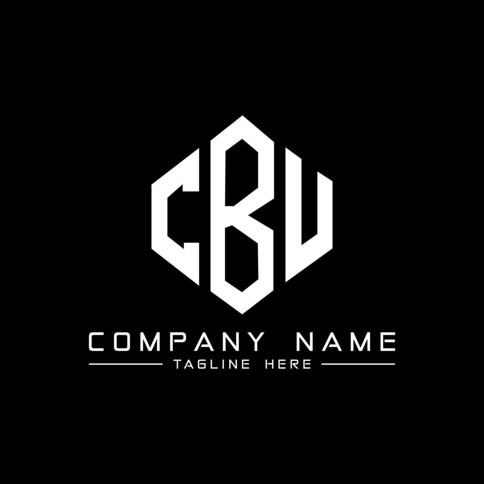 cbu letter logo-ontwerp met veelhoekvorm. cbu veelhoek en kubusvorm logo-ontwerp. cbu zeshoek vector logo sjabloon witte en zwarte kleuren. cbu-monogram, bedrijfs- en onroerendgoedlogo.