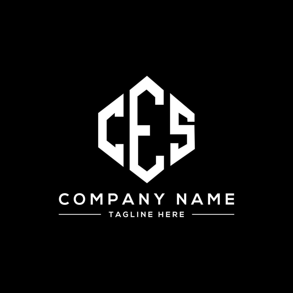 ces letter logo-ontwerp met veelhoekvorm. ces veelhoek en kubusvorm logo-ontwerp. ces zeshoek vector logo sjabloon witte en zwarte kleuren. ces monogram, business en onroerend goed logo.