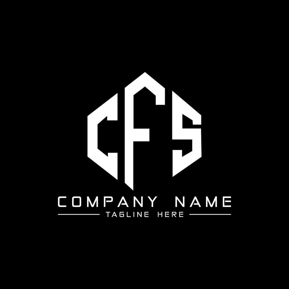 cfs letter logo-ontwerp met veelhoekvorm. cfs logo-ontwerp in polygoon en kubusvorm. cfs zeshoek vector logo sjabloon witte en zwarte kleuren. cfs-monogram, bedrijfs- en onroerendgoedlogo.