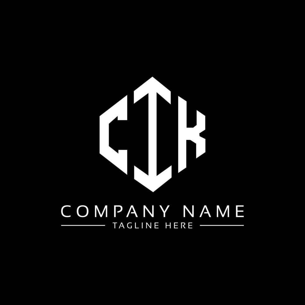 cik letter logo-ontwerp met veelhoekvorm. cik veelhoek en kubusvorm logo-ontwerp. cik zeshoek vector logo sjabloon witte en zwarte kleuren. cik-monogram, bedrijfs- en onroerendgoedlogo.