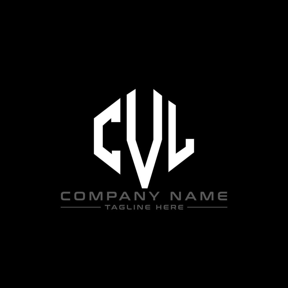 cvl letter logo-ontwerp met veelhoekvorm. cvl veelhoek en kubusvorm logo-ontwerp. cvl zeshoek vector logo sjabloon witte en zwarte kleuren. cvl-monogram, bedrijfs- en onroerendgoedlogo.