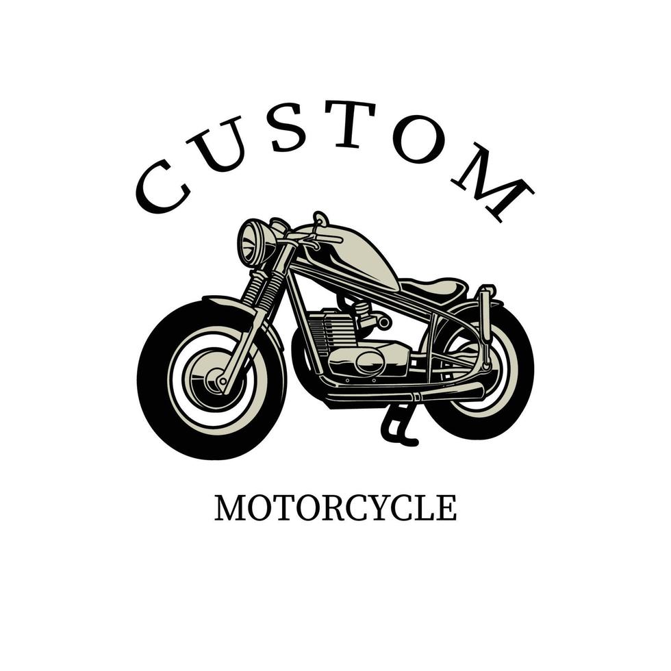 motorfiets klassiek vintage vectorillustratieontwerp vector