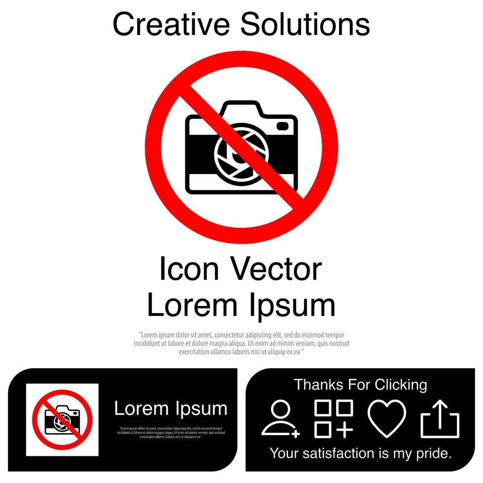 geen camerapictogram eps 10 vector