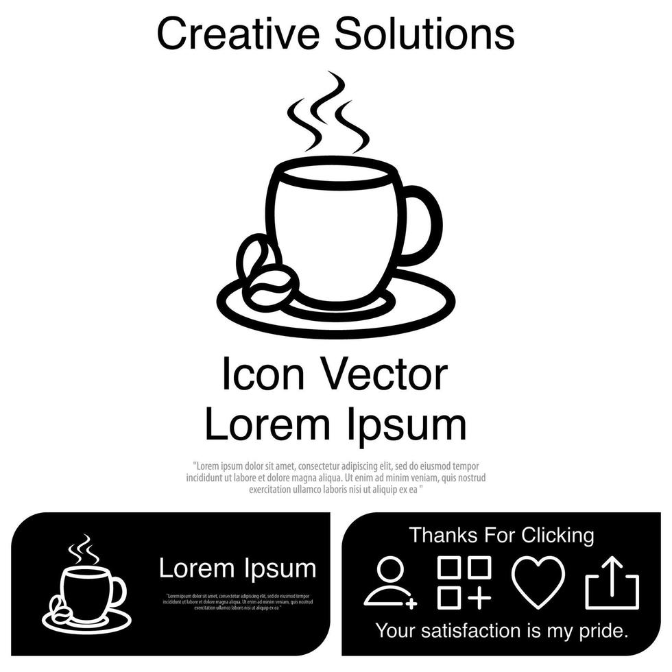 koffie glas pictogram eps 10 vector