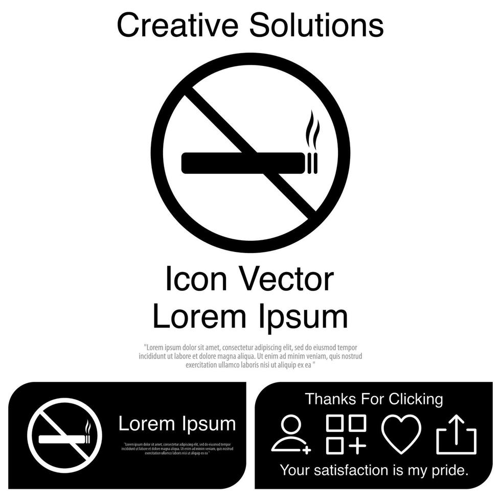 niet roken pictogram eps 10 vector