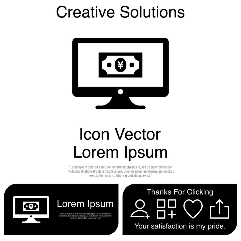 geld computerpictogram eps 10 vector