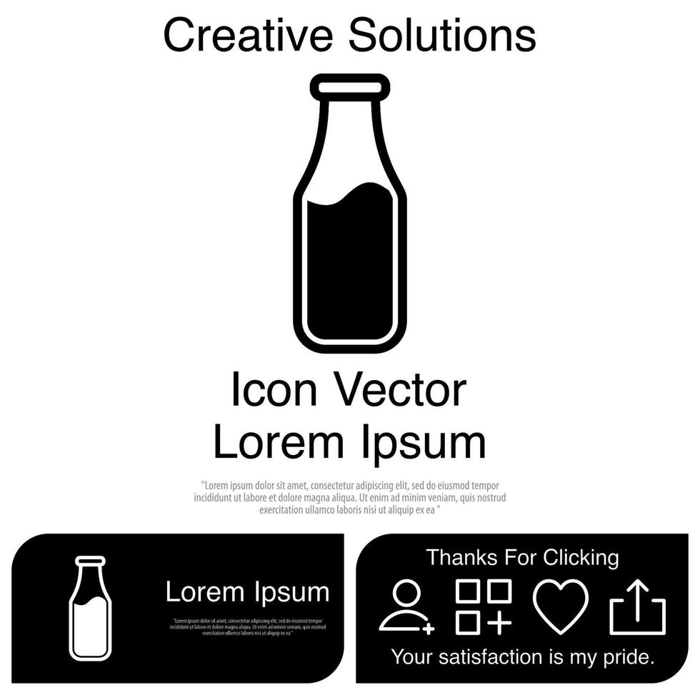 melk fles pictogram eps 10 vector