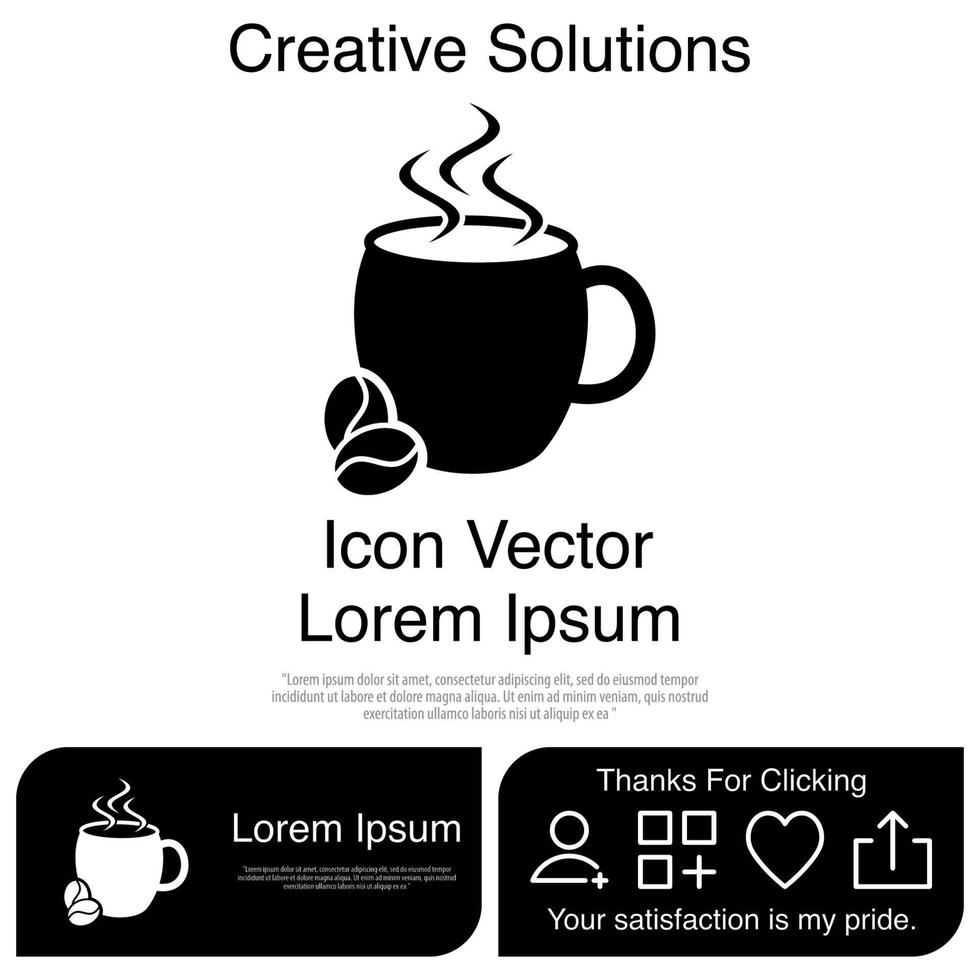 koffie glas pictogram eps 10 vector