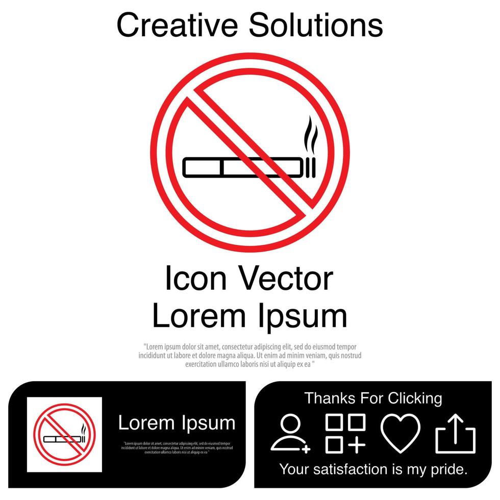 niet roken pictogram eps 10 vector