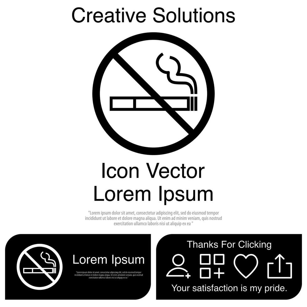 niet roken pictogram eps 10 vector