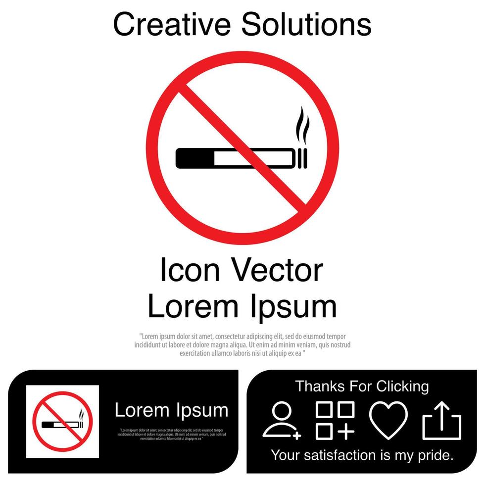 niet roken pictogram eps 10 vector