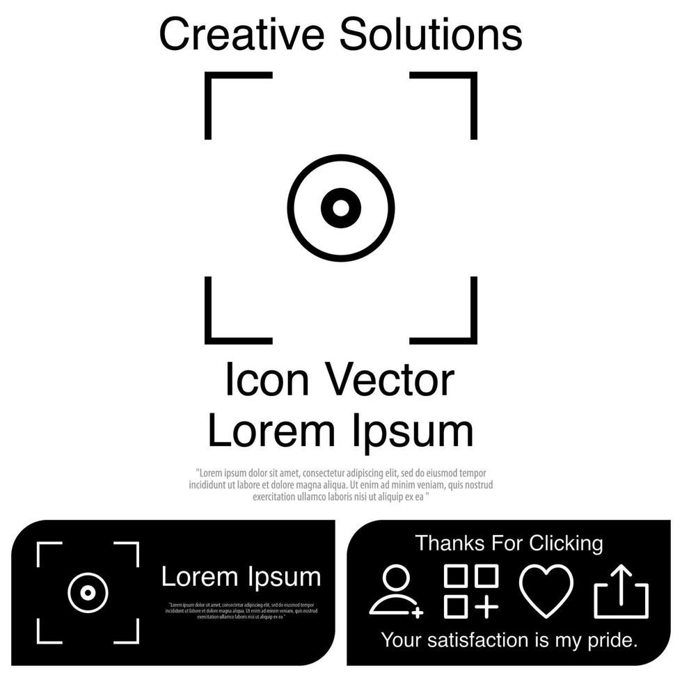 autofocus camerapictogram eps 10 vector