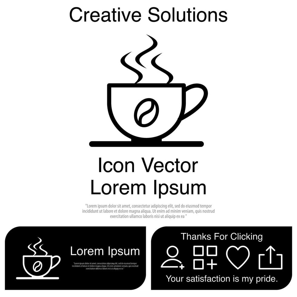 koffie glas pictogram eps 10 vector