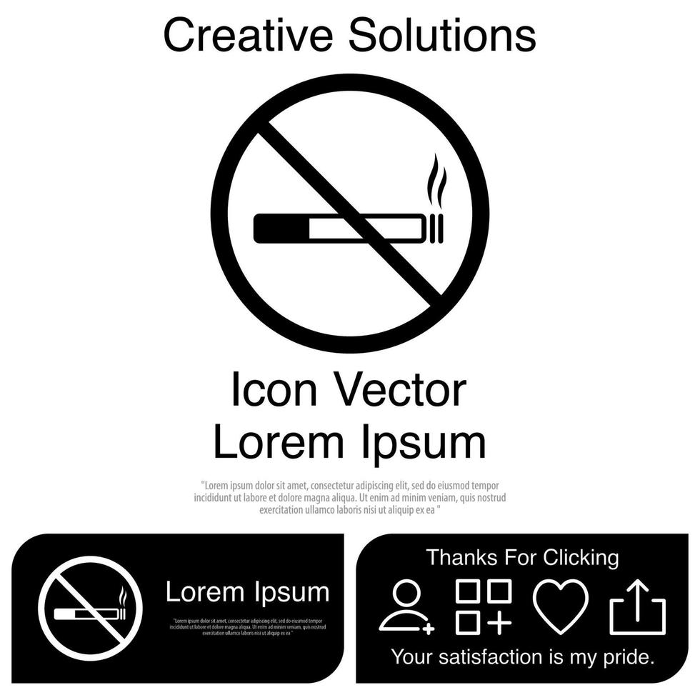 niet roken pictogram eps 10 vector