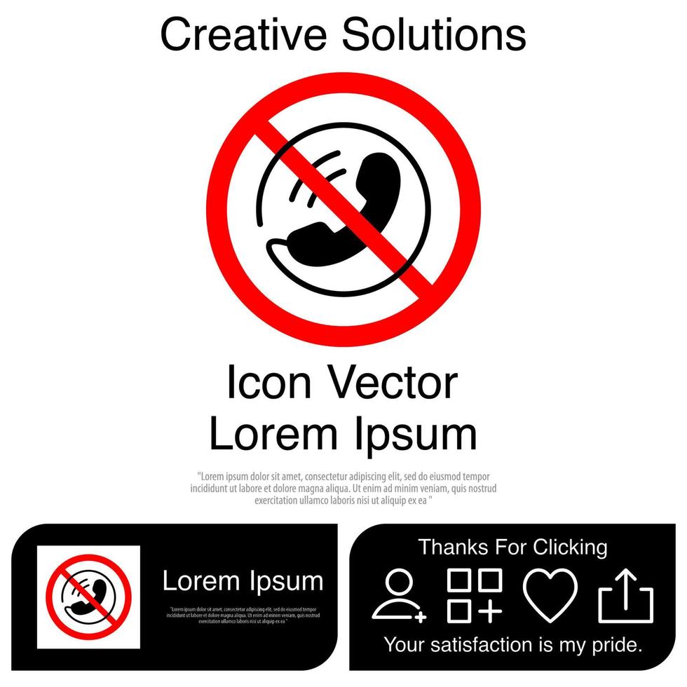 geen telefoonpictogram eps 10 vector