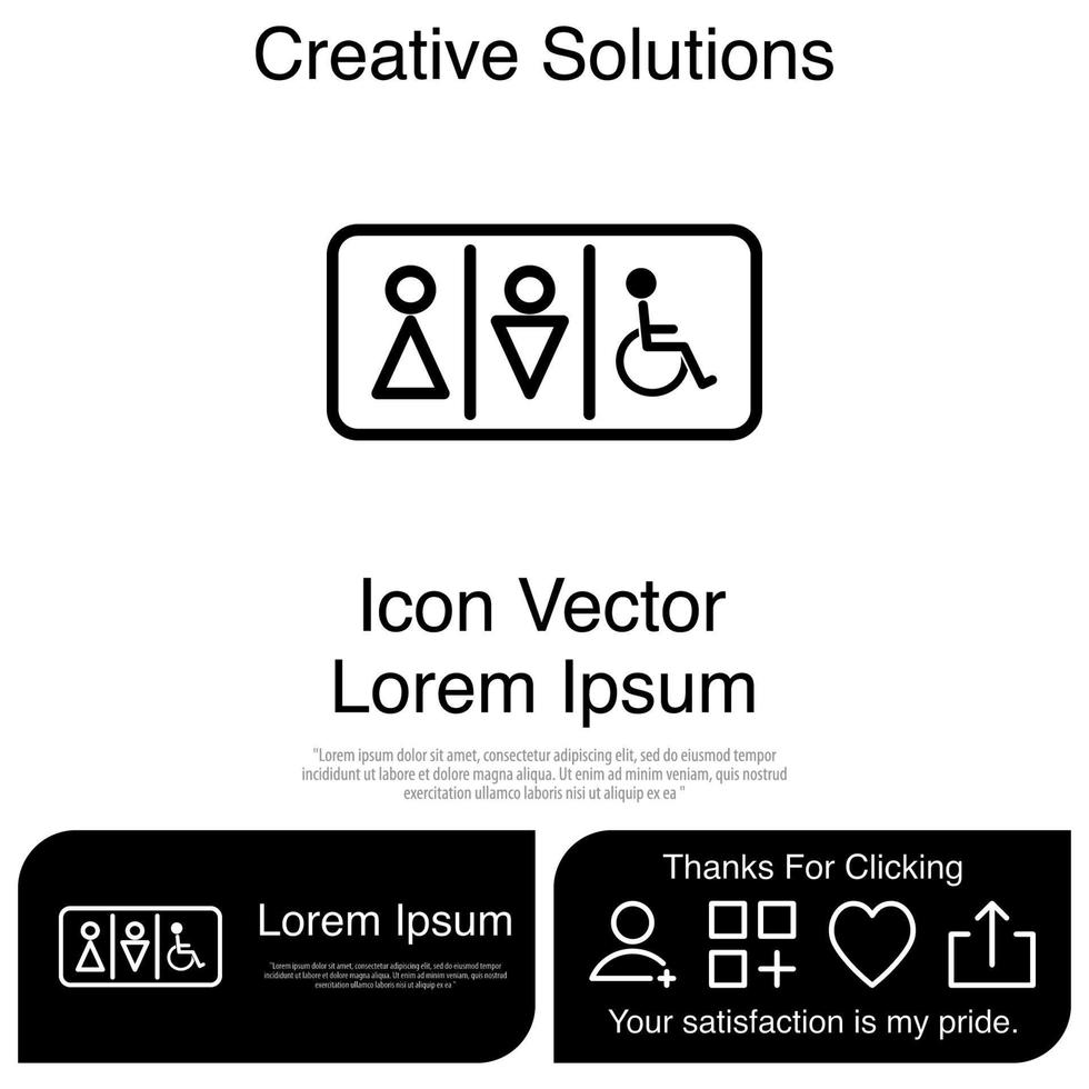 toilet pictogram eps 10 vector