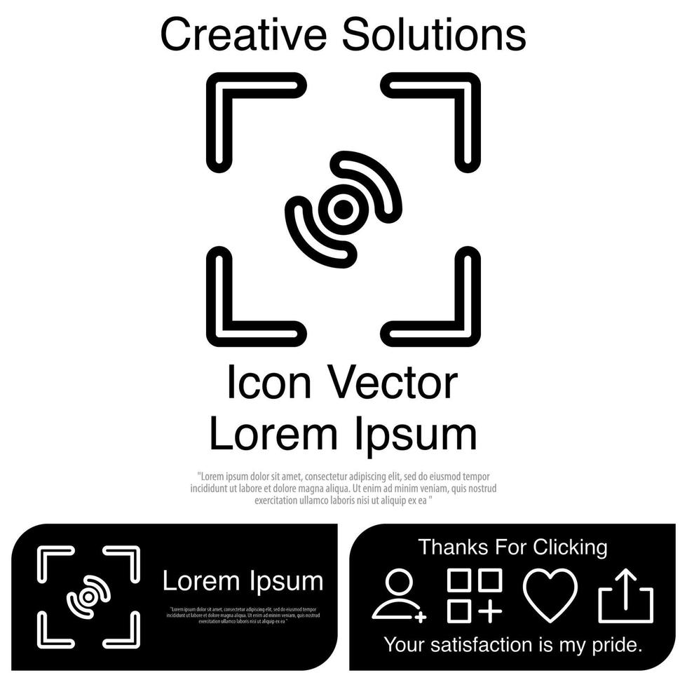 autofocus camerapictogram eps 10 vector