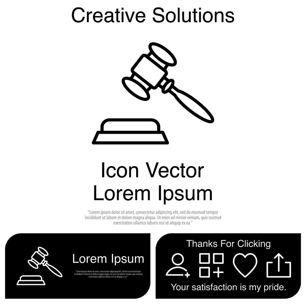 hamer pictogram eps 10 vector