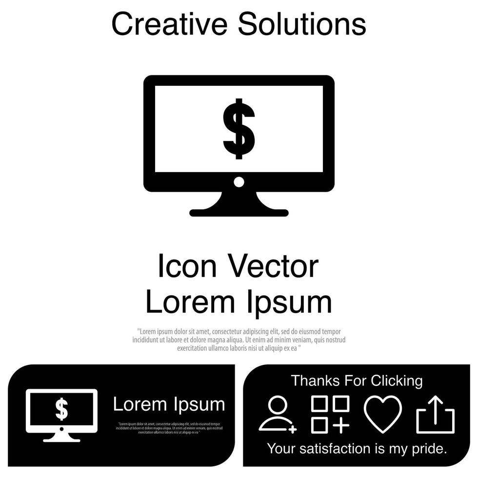 geld computerpictogram eps 10 vector