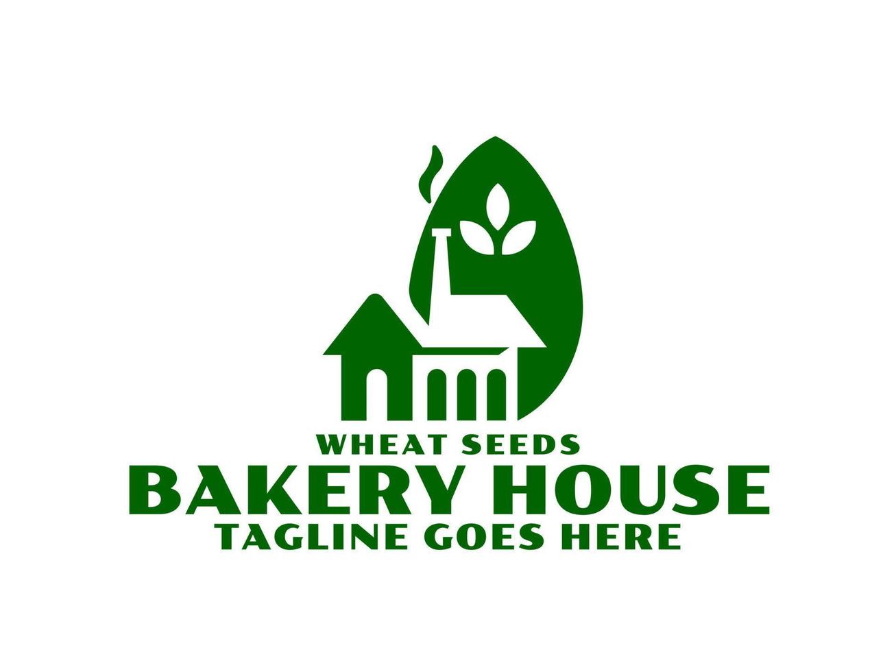 bakkerij huis logo vector