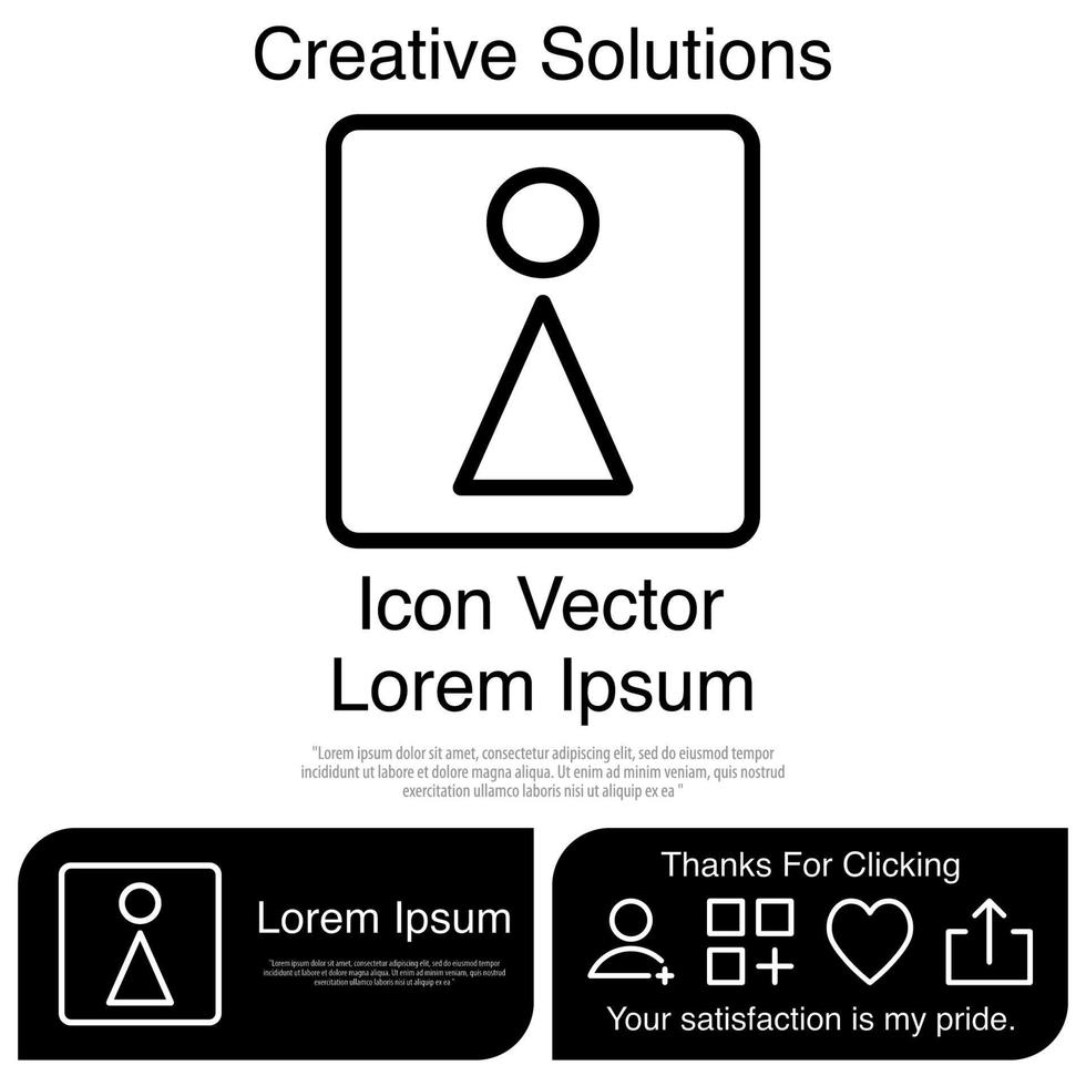 toilet pictogram eps 10 vector