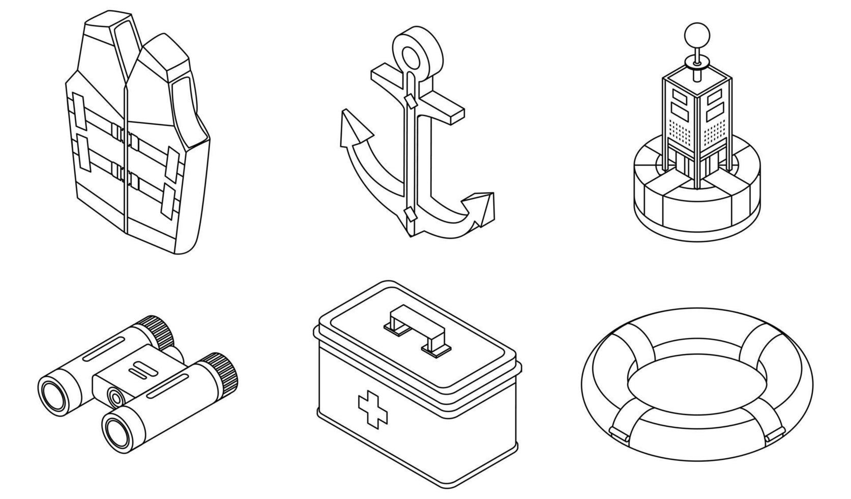 zee veiligheid pictogrammen instellen vector outine