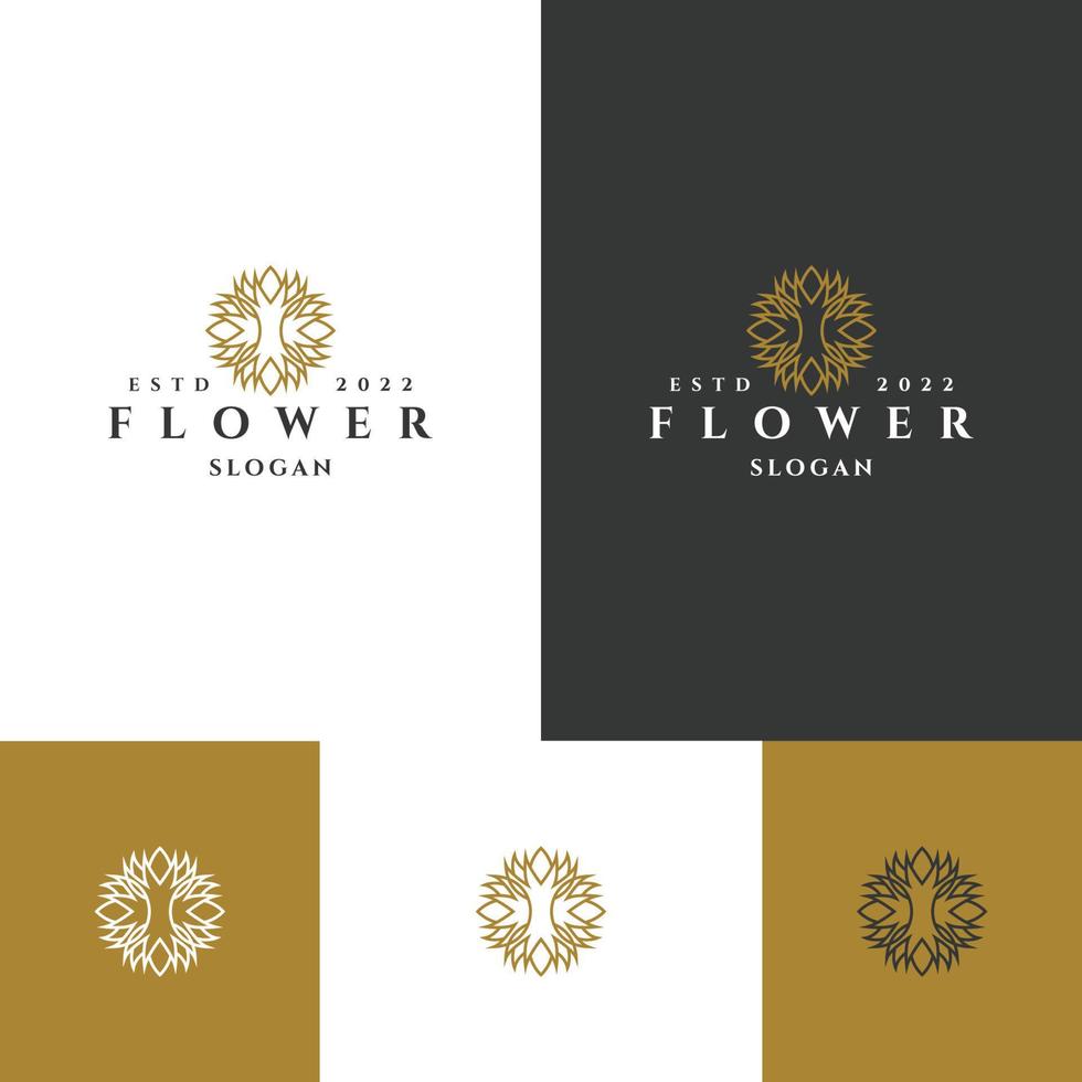 bloemen logo pictogram ontwerp sjabloon vectorillustratie vector