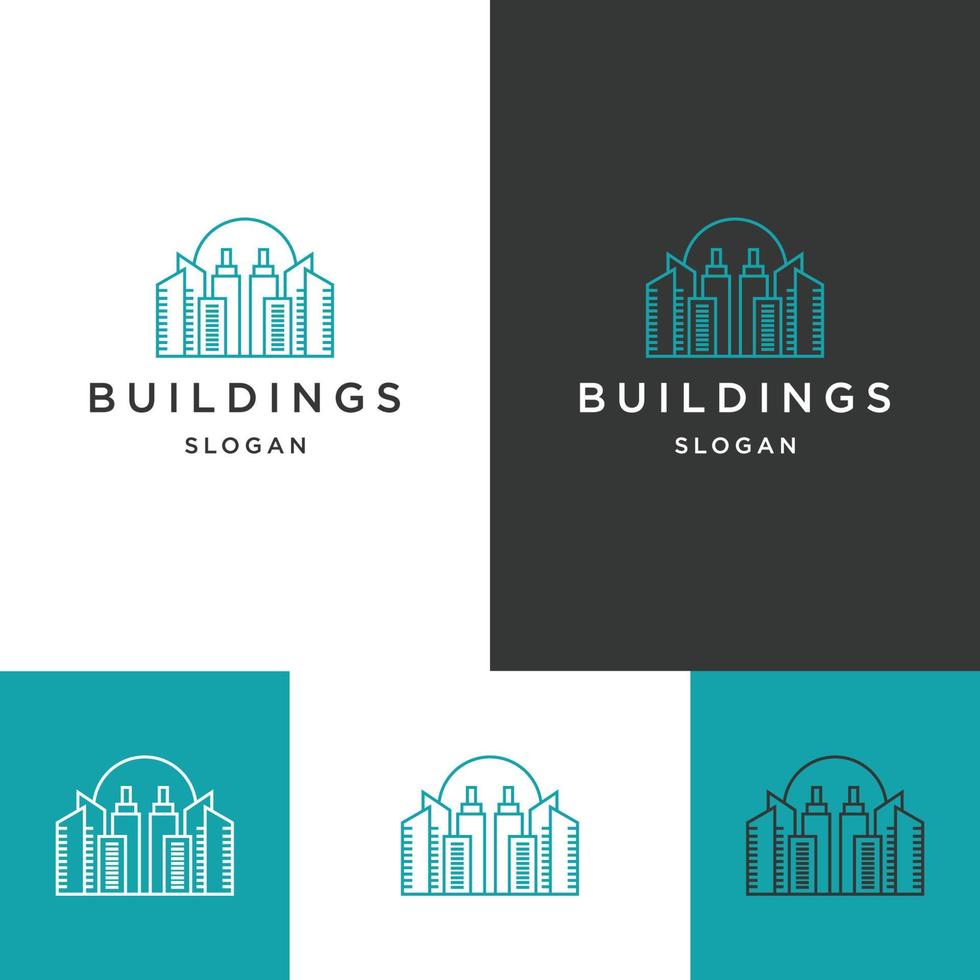 gebouw logo pictogram ontwerp sjabloon vectorillustratie vector