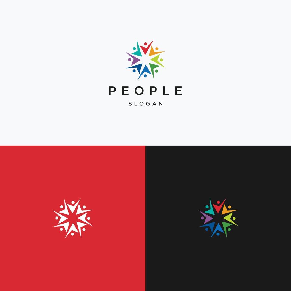 mensen logo pictogram ontwerpsjabloon vector