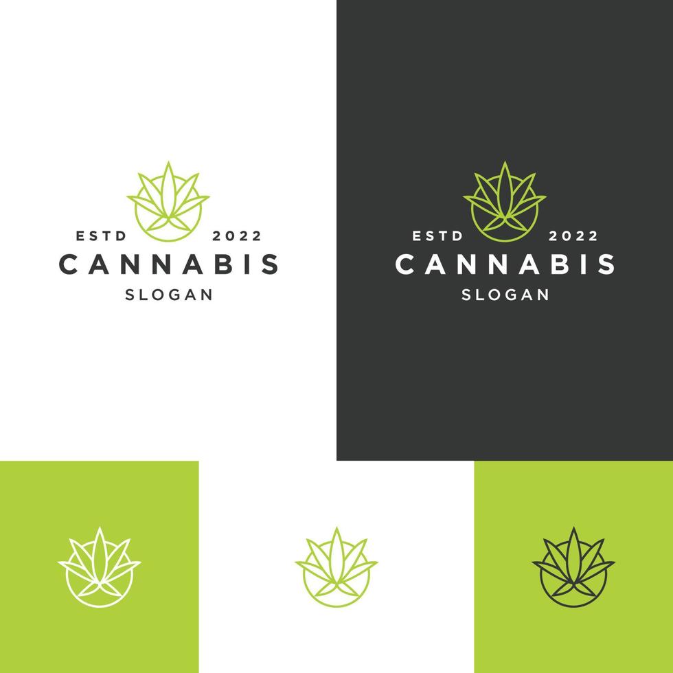 cannabis logo pictogram ontwerpsjabloon vector