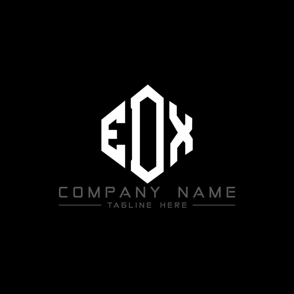 edx letter logo-ontwerp met veelhoekvorm. edx veelhoek en kubusvorm logo-ontwerp. edx zeshoek vector logo sjabloon witte en zwarte kleuren. edx-monogram, bedrijfs- en onroerendgoedlogo.