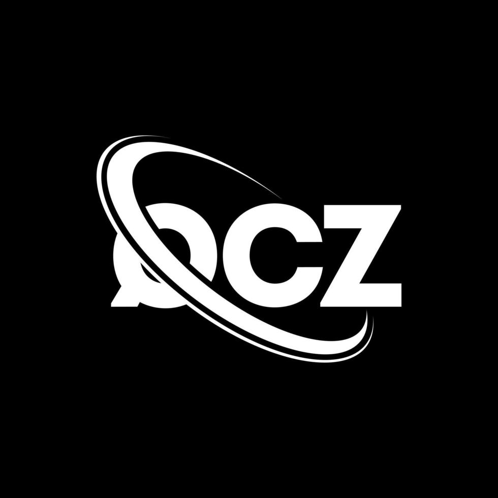 qcz-logo. qc brief. qcz brief logo ontwerp. initialen qcz-logo gekoppeld aan cirkel en monogram-logo in hoofdletters. qcz typografie voor technologie, zaken en onroerend goed merk. vector