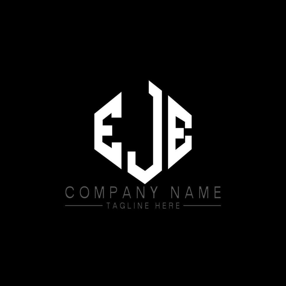 eje letter logo-ontwerp met veelhoekvorm. eje veelhoek en kubusvorm logo-ontwerp. eje zeshoek vector logo sjabloon witte en zwarte kleuren. eje monogram, business en onroerend goed logo.