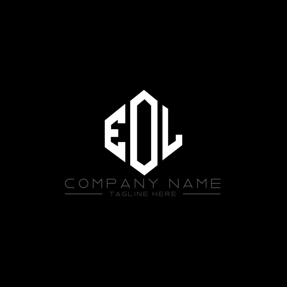 eol letter logo-ontwerp met veelhoekvorm. eol veelhoek en kubusvorm logo-ontwerp. eol zeshoek vector logo sjabloon witte en zwarte kleuren. eol monogram, business en onroerend goed logo.