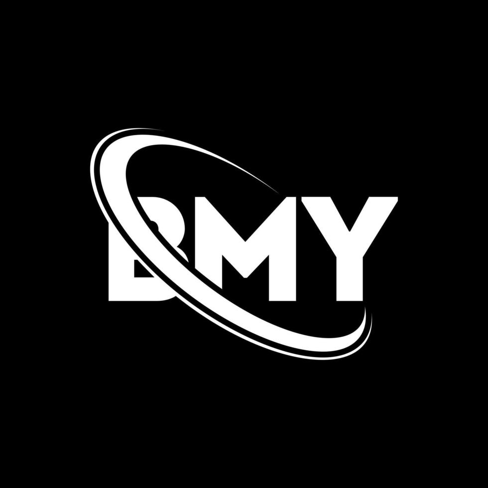 bmy-logo. bj brief. bmy brief logo ontwerp. initialen bmy logo gekoppeld aan cirkel en hoofdletter monogram logo. bmy typografie voor technologie, business en onroerend goed merk. vector