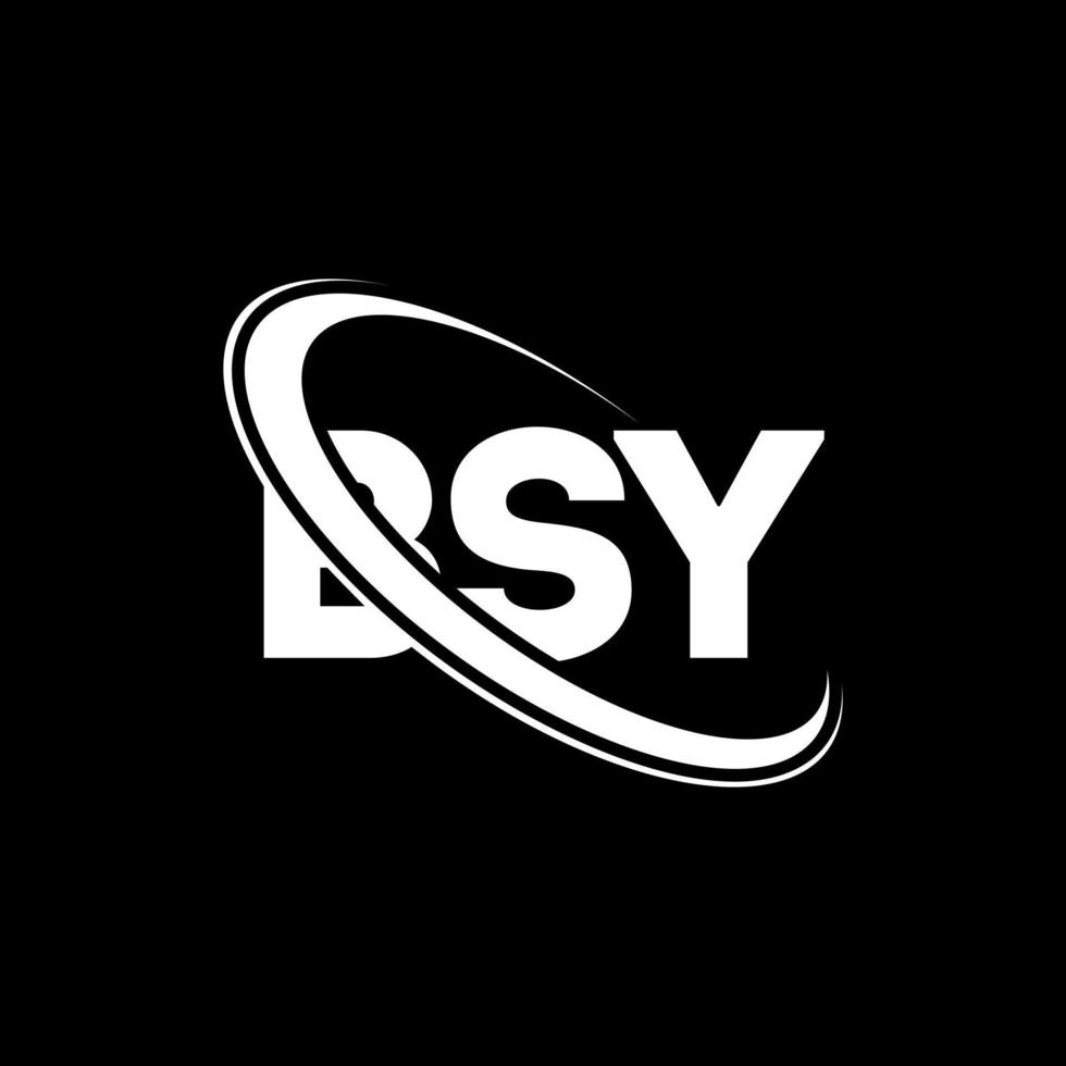 bsy-logo. bs brief. bsy brief logo ontwerp. initialen bsy logo gekoppeld aan cirkel en hoofdletter monogram logo. bsy typografie voor technologie, zaken en onroerend goed merk. vector