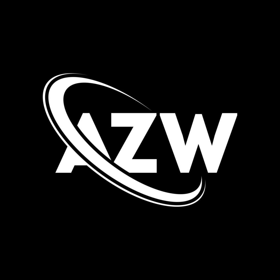 azw-logo. az brief. azw brief logo ontwerp. initialen azw logo gekoppeld aan cirkel en monogram logo in hoofdletters. azw typografie voor technologie, business en onroerend goed merk. vector