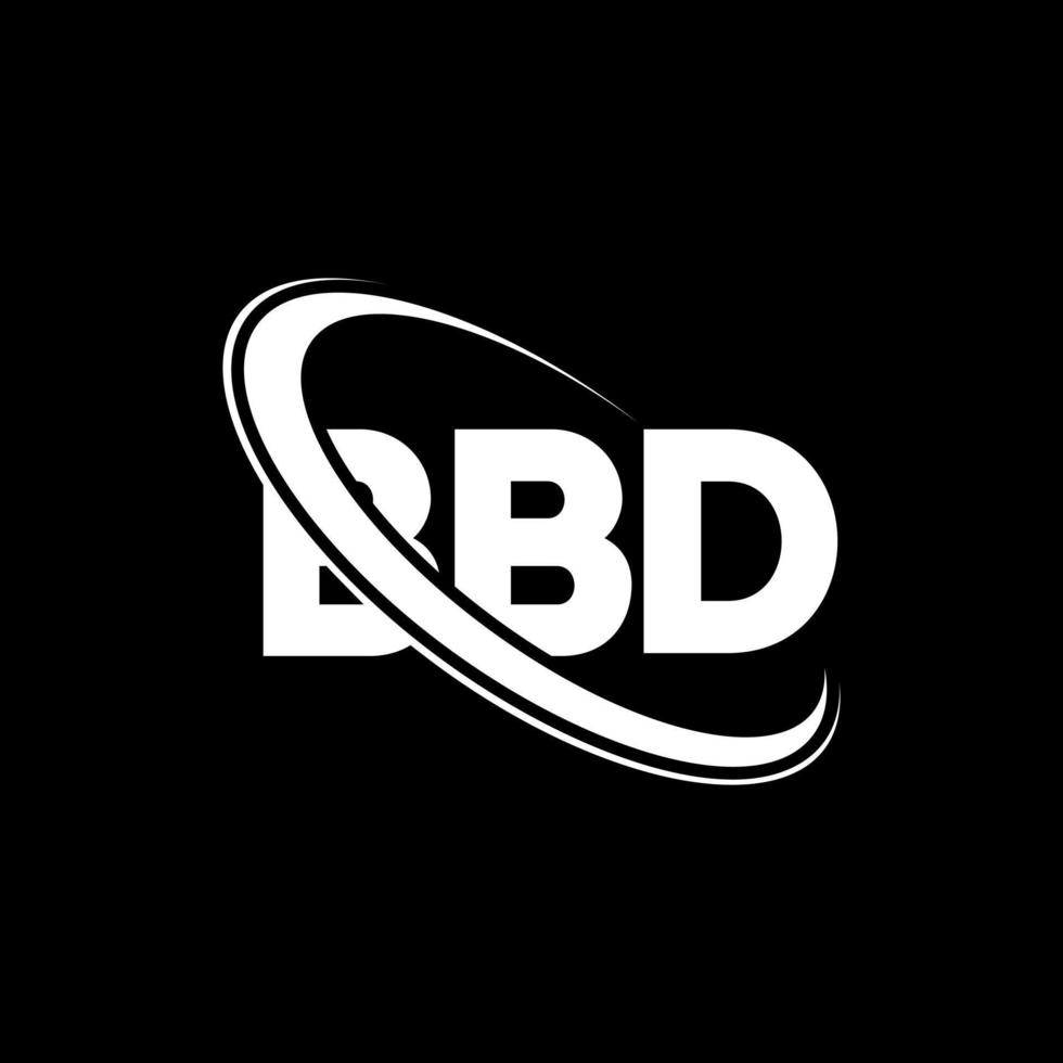 bbd-logo. bb brief. bbd brief logo ontwerp. initialen bbd-logo gekoppeld aan cirkel en monogram-logo in hoofdletters. bbd typografie voor technologie, zaken en onroerend goed merk. vector