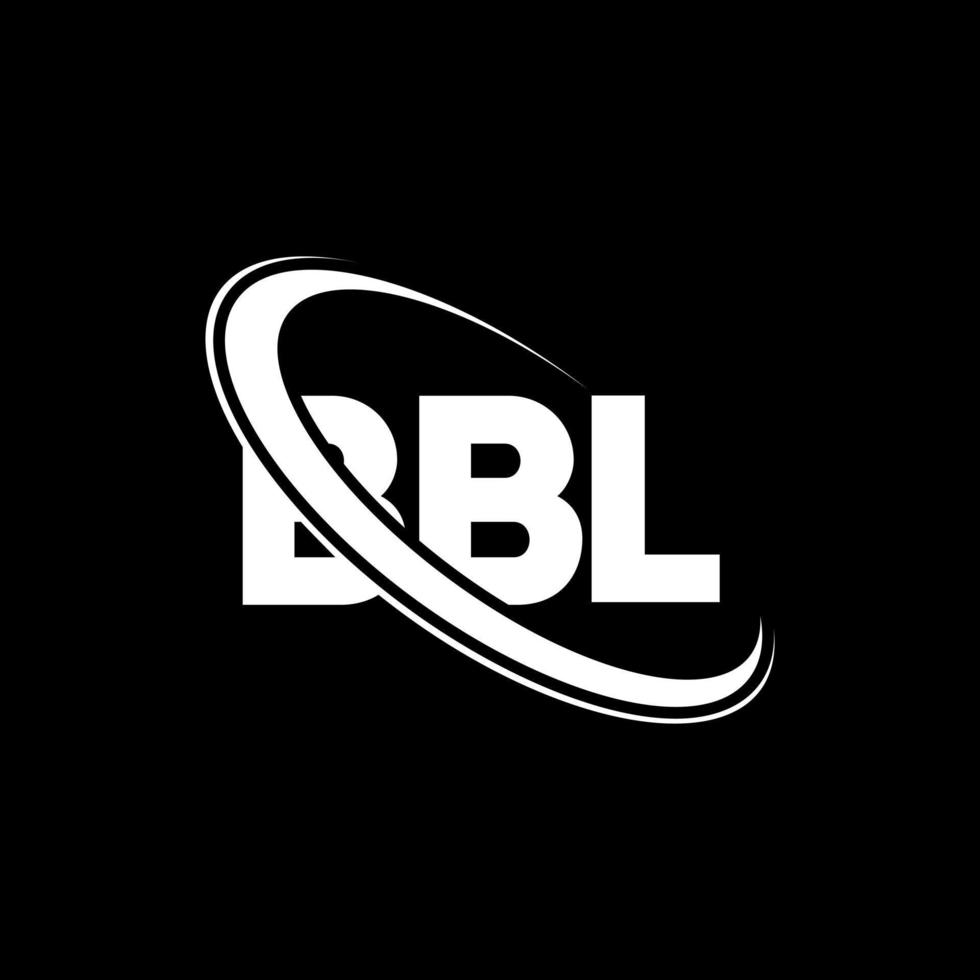 bbl-logo. bbl brief. bbl brief logo ontwerp. initialen bbl-logo gekoppeld aan cirkel en monogram-logo in hoofdletters. bbl-typografie voor technologie, zaken en onroerend goed merk. vector