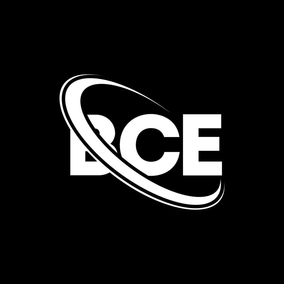 bce-logo. bc brief. bce brief logo ontwerp. initialen bce-logo gekoppeld aan cirkel en monogram-logo in hoofdletters. bce typografie voor technologie, business en onroerend goed merk. vector