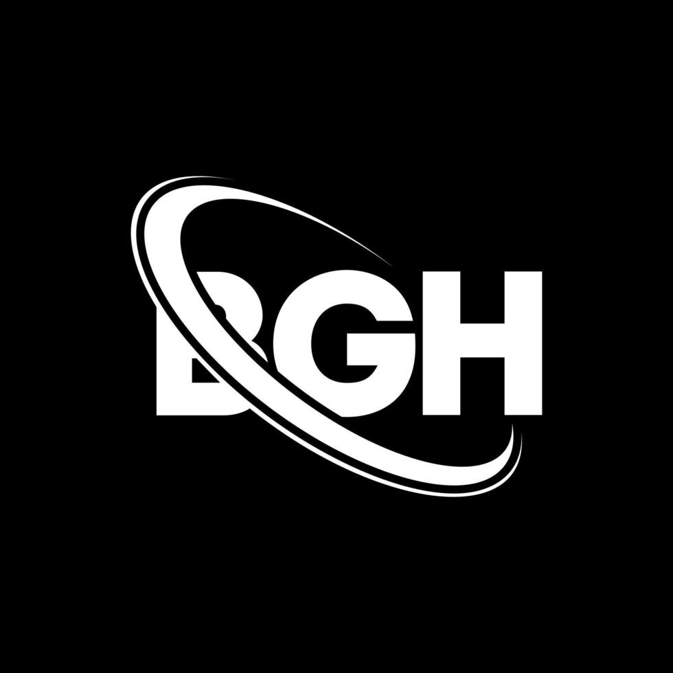 bgh-logo. bgh brief. bgh brief logo ontwerp. initialen bgh logo gekoppeld aan cirkel en hoofdletter monogram logo. bgh typografie voor technologie, business en onroerend goed merk. vector