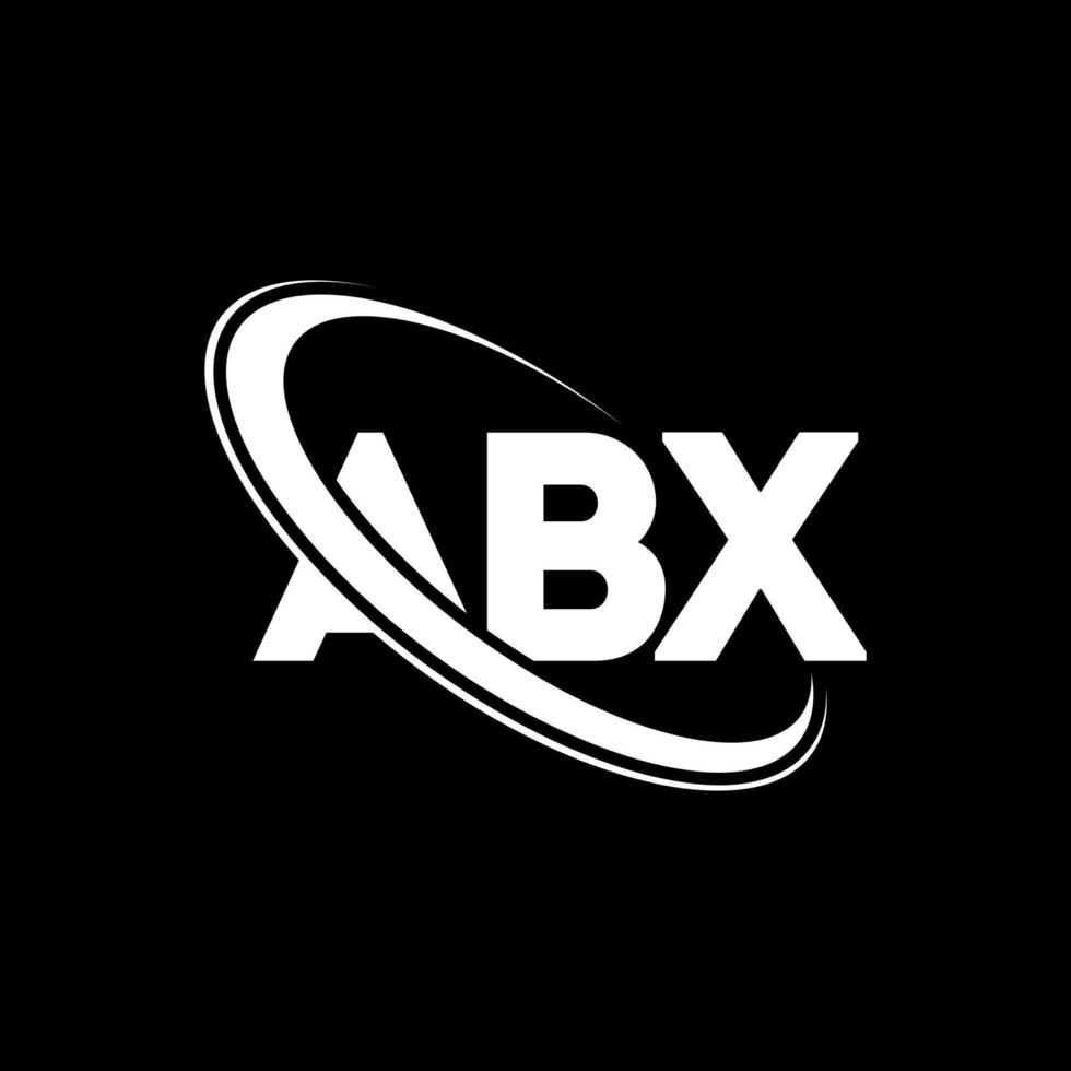 abx-logo. abx brief. abx brief logo ontwerp. initialen abx-logo gekoppeld aan cirkel en monogram-logo in hoofdletters. abx typografie voor technologie, zaken en onroerend goed merk. vector