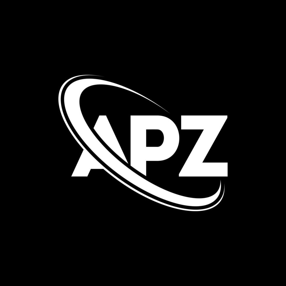 apz-logo. apz brief. apz brief logo ontwerp. initialen apz logo gekoppeld aan cirkel en hoofdletter monogram logo. apz typografie voor technologie, zaken en onroerend goed merk. vector