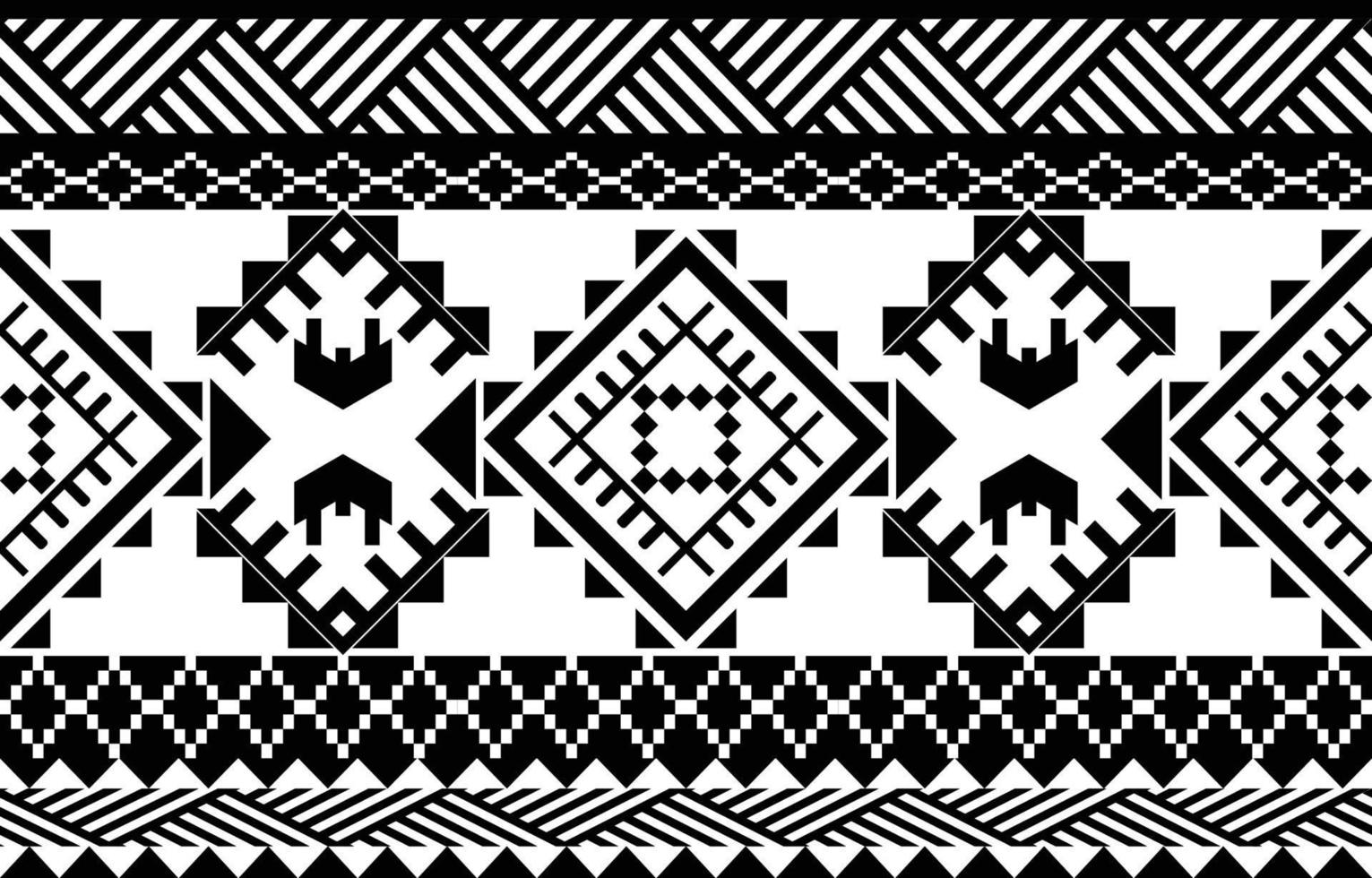 Afrikaanse tribal zwart-wit abstracte etnische geometrische patroon. ontwerp voor achtergrond of wallpaper.vector illustratie om stofpatronen, vloerkleden, overhemden, kostuums, tulband, hoeden, gordijnen af te drukken. vector