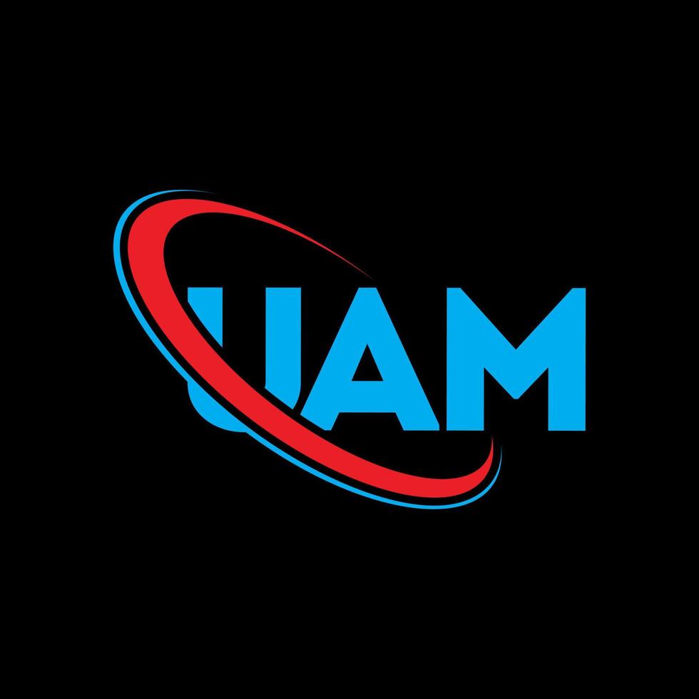 uam-logo. uhm brief. uam brief logo ontwerp. initialen uam-logo gekoppeld aan cirkel en monogram-logo in hoofdletters. uam typografie voor technologie, business en onroerend goed merk. vector