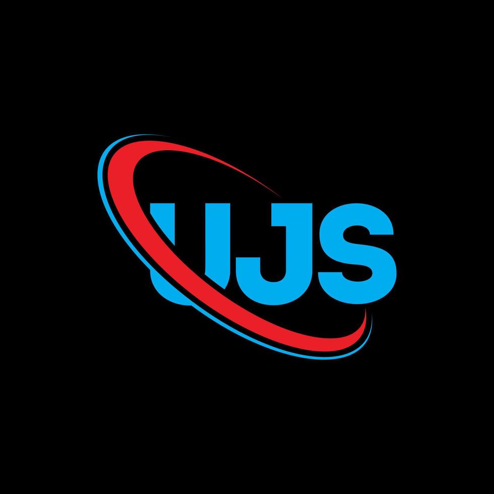 ujs-logo. ujs brief. ujs brief logo ontwerp. initialen ujs-logo gekoppeld aan cirkel en monogram-logo in hoofdletters. ujs typografie voor technologie, zaken en onroerend goed merk. vector