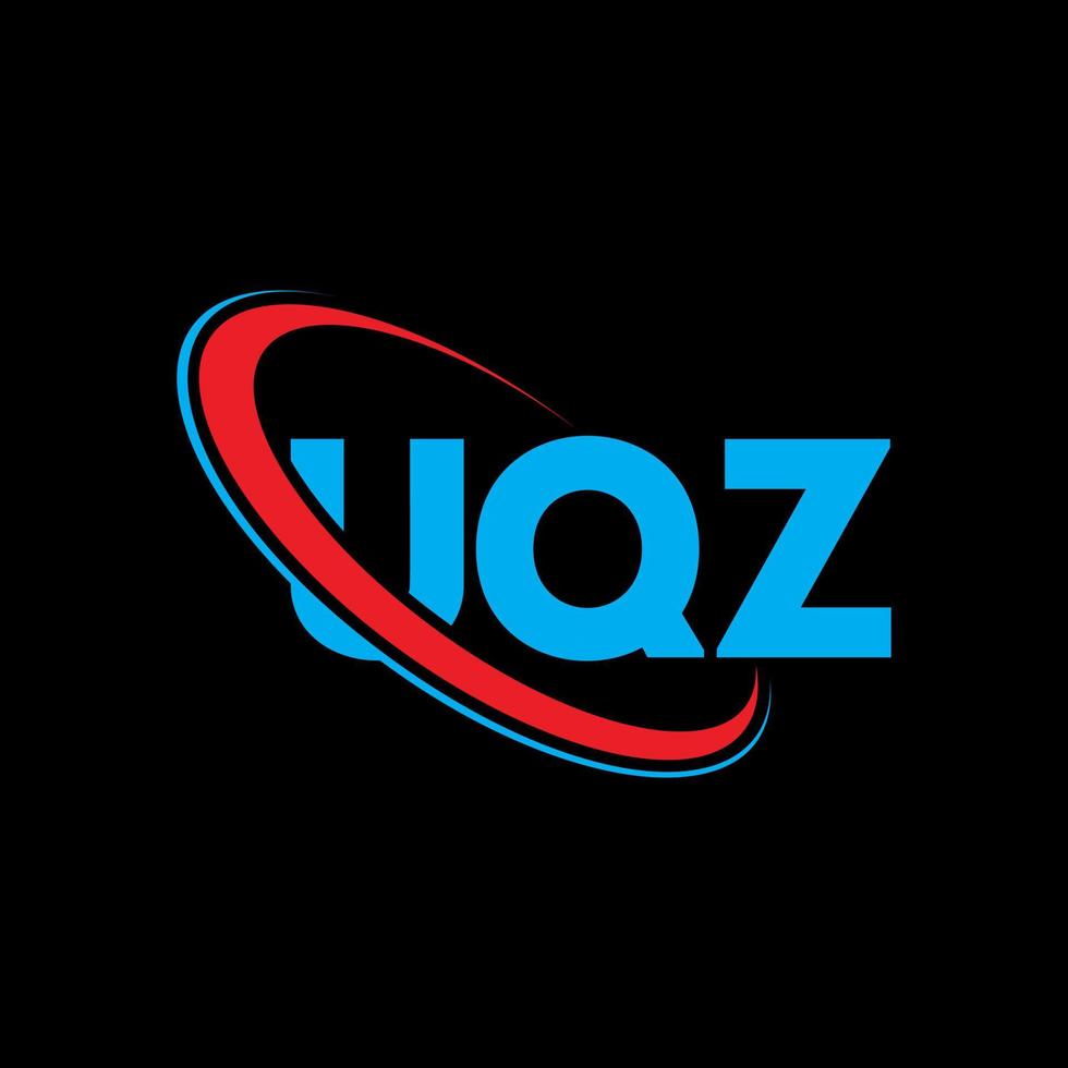 uqz-logo. uqz brief. uqz brief logo ontwerp. initialen uqz-logo gekoppeld aan cirkel en monogram-logo in hoofdletters. uqz typografie voor technologie, zaken en onroerend goed merk. vector