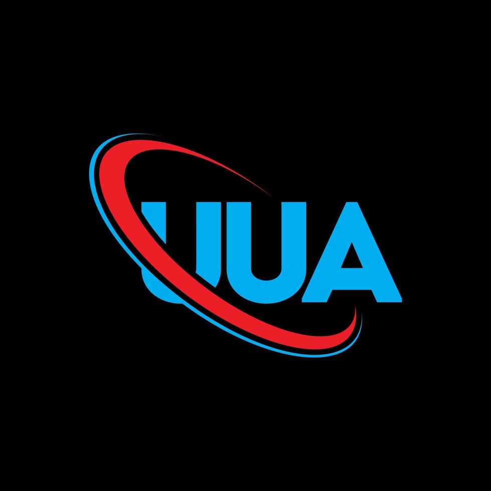 uua-logo. ua brief. uua brief logo ontwerp. initialen uua logo gekoppeld aan cirkel en hoofdletter monogram logo. uua typografie voor technologie, zaken en onroerend goed merk. vector