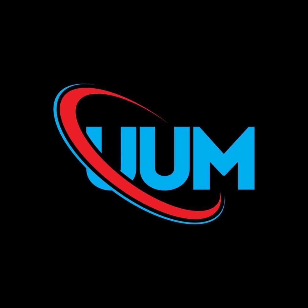 uum-logo. uhm brief. uum brief logo ontwerp. initialen uum logo gekoppeld aan cirkel en hoofdletter monogram logo. uum typografie voor technologie, zaken en onroerend goed merk. vector